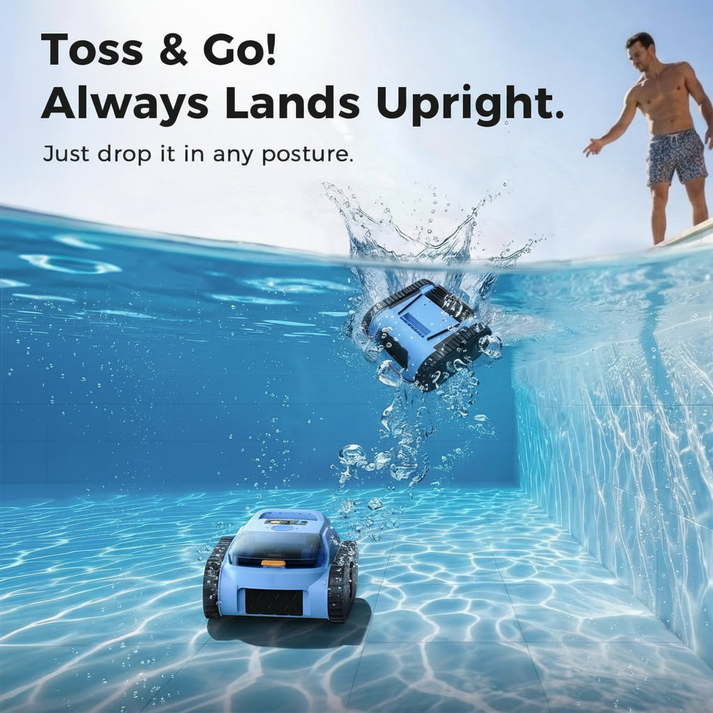 Cordless Robotic Pool Cleaner,Automatic Robotic Pool Vacuum for Inground Pools,Spa Pool Robot Cleaning up to 2150 Sq.Ft for Floor,Wall Climbing,Waterline,4800Gph Suction,180Min Battery Life