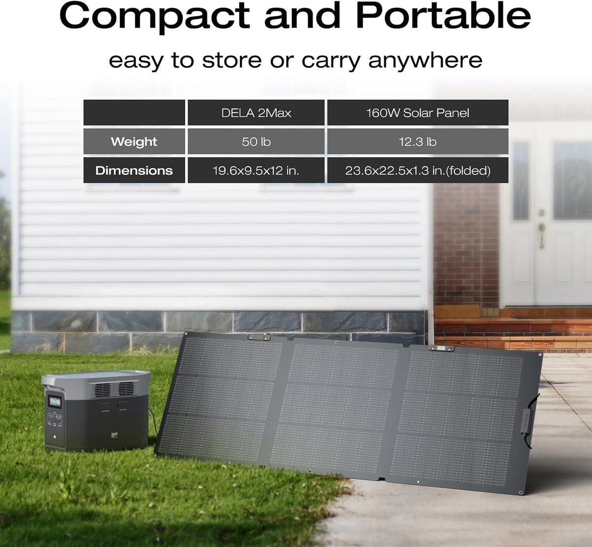 EF ECOFLOW Solar Generator Delta 2 Max with 2X160W Solar Panel