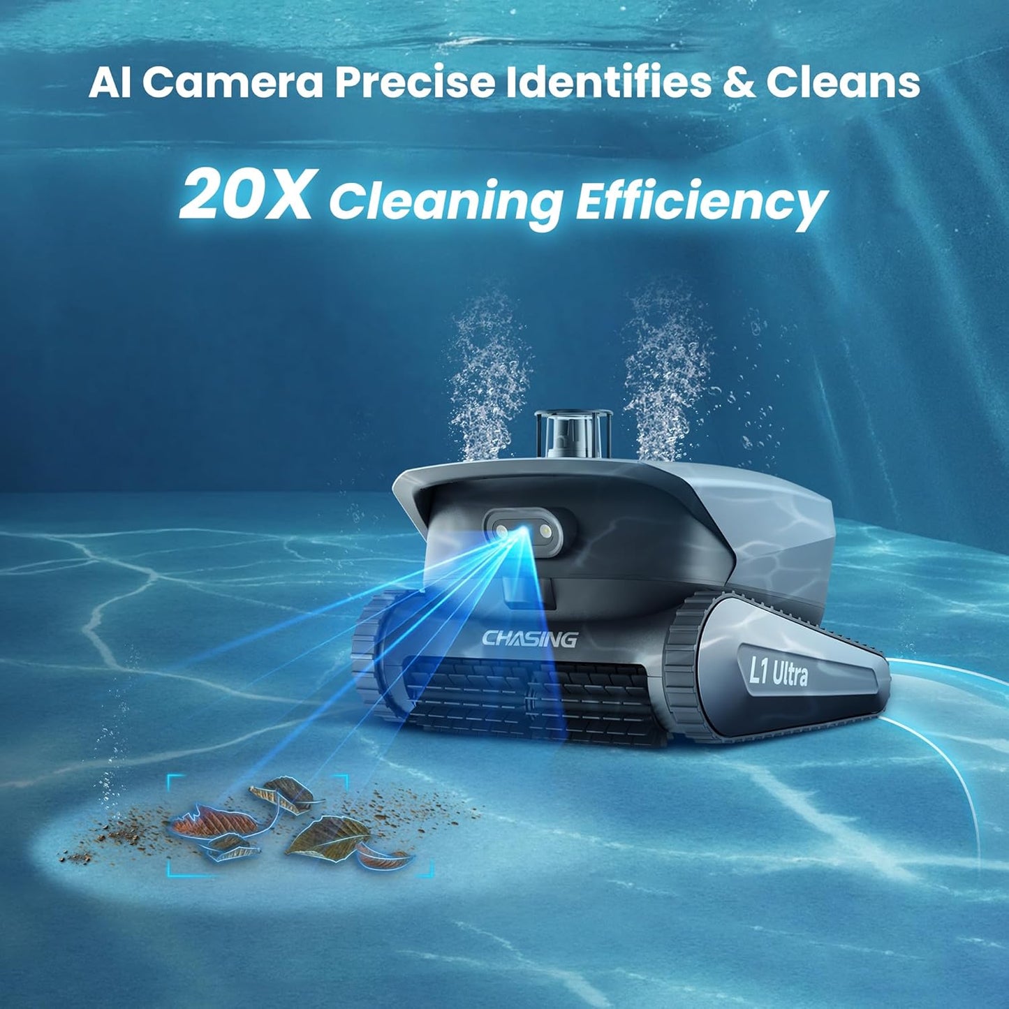 L1 Ultra Robotic Pool Cleaner, Lidar Navigation & Smart Mapping, 504L/Min Strong Suction, 3 Suction Modes, App Control, IP68 Waterproof for Inground/Above Ground Pools