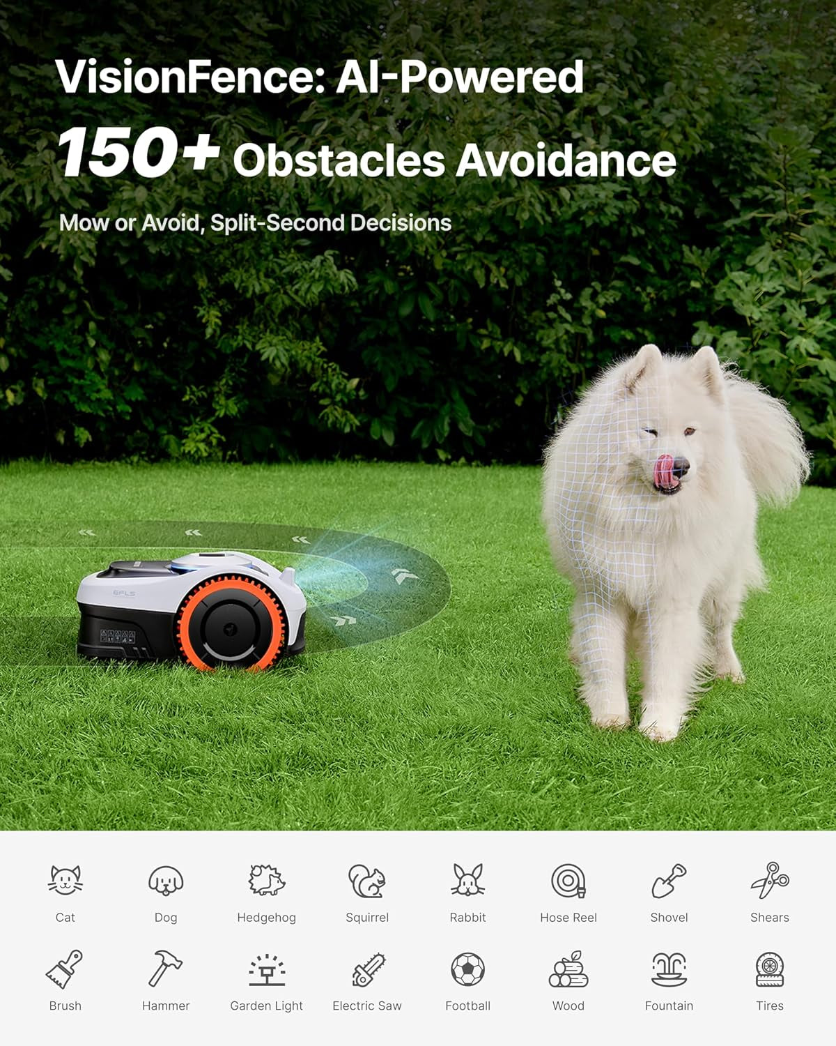 Segway  I210 AWD Robot Lawn Mower Wire Free, 0.25 Acre, 45% Slopes