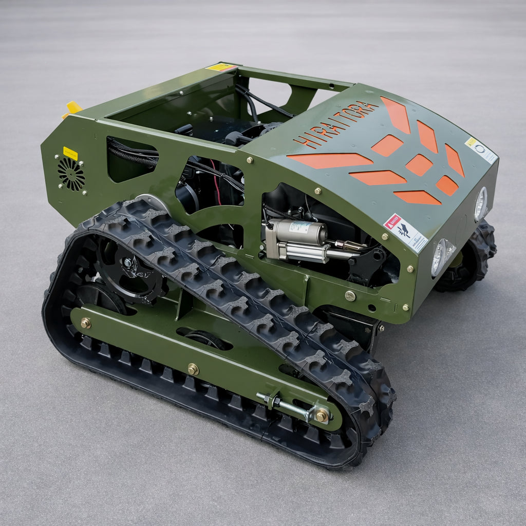 Remote Control Tracked Lawn Mower 45° Slope Gas RC Mower 22" US Stock