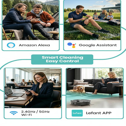 Robot Vacuum and Mop, 20000Pa Strong Suction, Self-Cleaning Roller Mop with Auto Drying, Lidar Navigation & Obstacle Avoidance, Tangle-Free Pet Hair, Slim, 800Ml Dustbin, 5G Wifi, M210 Pro OMNI