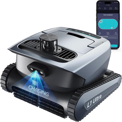 L1 Ultra Robotic Pool Cleaner, Lidar Navigation & Smart Mapping, 504L/Min Strong Suction, 3 Suction Modes, App Control, IP68 Waterproof for Inground/Above Ground Pools