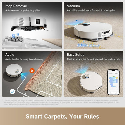 Dreame X60 Max Ultra Complete Robot Vacuum and Mop, Dual Al Cameras