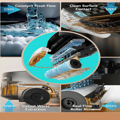 Robot Vacuum and Mop, 20000Pa Strong Suction, Self-Cleaning Roller Mop with Auto Drying, Lidar Navigation & Obstacle Avoidance, Tangle-Free Pet Hair, Slim, 800Ml Dustbin, 5G Wifi, M210 Pro OMNI