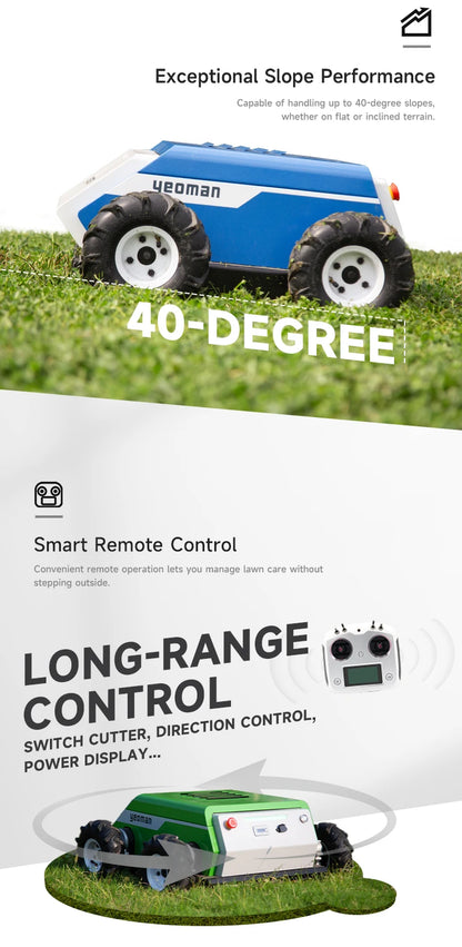 Garden Robot Lawn Mower Remote Control Wireless Grass Cutting 400Mm Mowing Robot Smart Lawn Mowers Robot for Home