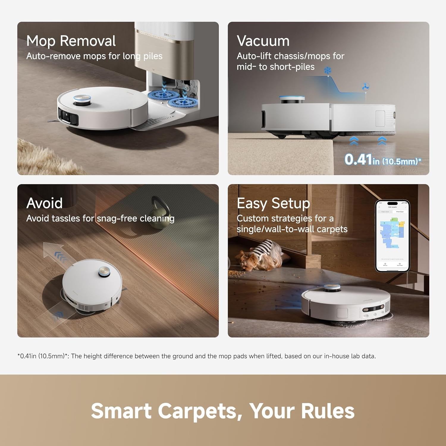 Dreame L60 Pro Ultra Robot Vacuum and Mop, 3.47In (8.8Cm) Obstacle Crossing