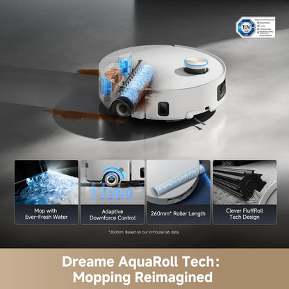 Dreame Aqua10 Ultra Roller Robot Vacuum and Mop, Aquaroll Mopping