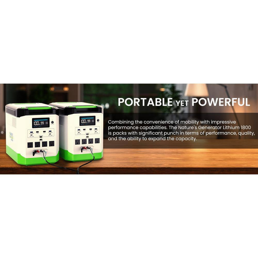 3600W Running/7200W Peakl Push Button Start Lithium Solar Generator Platinum WE