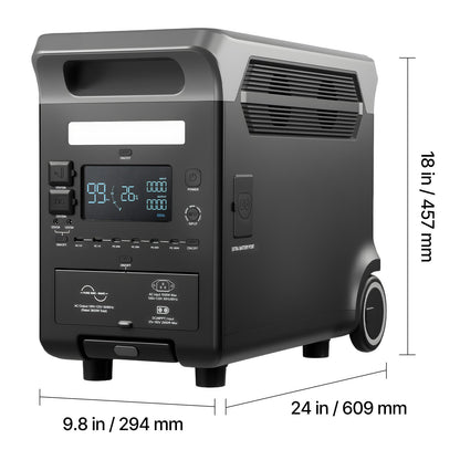 Uimoso Portable Power Station Solar Generator 3600W 3840Wh with 10 Output Ports