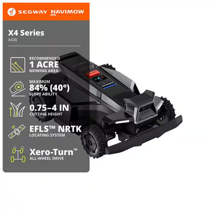 X430 17 In. Robot Lawn Mower (1 Acre) Wire-Free RTK + 360 Degree Camera, AWD, Weather Adaptive, AI Obstacle Avoidance