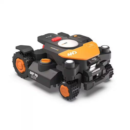 Landroid Vision Cloud 9 In. 4WD Robot Lawn Mower (1 Acre) RTK GPS plus VSLAM Vision AI with Cut to Edge Trimmer