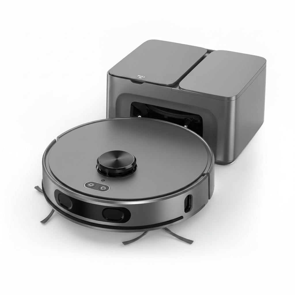 Robot Vacuum and Mop Combo, Mapping Robotic Vacuums Cleaner with 75 Days Self-Emptying, Lidar Navigation Smart & Strong Suction, Wifi/App/Alexa/Voice Control, Quiet for Home Pet Hair Hard Floor Carpet