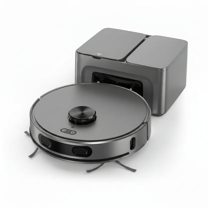 Robot Vacuum and Mop Combo, Mapping Robotic Vacuums Cleaner with 75 Days Self-Emptying, Lidar Navigation Smart & Strong Suction, Wifi/App/Alexa/Voice Control, Quiet for Home Pet Hair Hard Floor Carpet