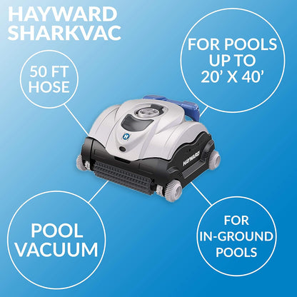 Hayward W3RC9740WCCUB Sharkvac XL Robotic Pool Cleaner for In-Ground Pools (Automatic Pool Vacuum)