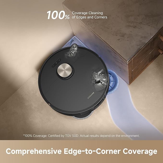 DREAME L50 Ultra Robot Vacuum and Mop Black with Auto-Empty and Mop Self-Cleaning, Precise Obstacle Avoidance, 19,500Pa Suction, HyperStream Detangling DuoBrush