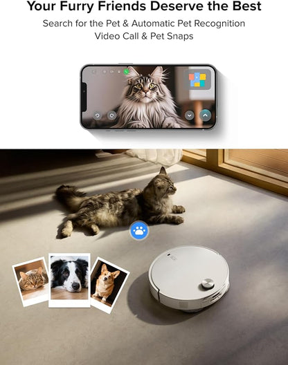 roborock Qrevo CurvX Robot Vacuum and Mop, 22,000Pa Suction, 3.14’’ Ultra Slim, Dual Anti-Tangle System, Reactive AI Obstacle Recognition, AdaptiLift Chassis, Auto Hot Water Mop Washing & Drying