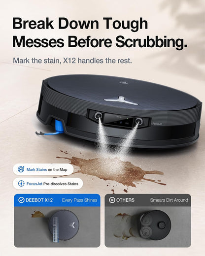 ECOVACS DEEBOT Robot Vacuum and Mop, X12 PRO Omni