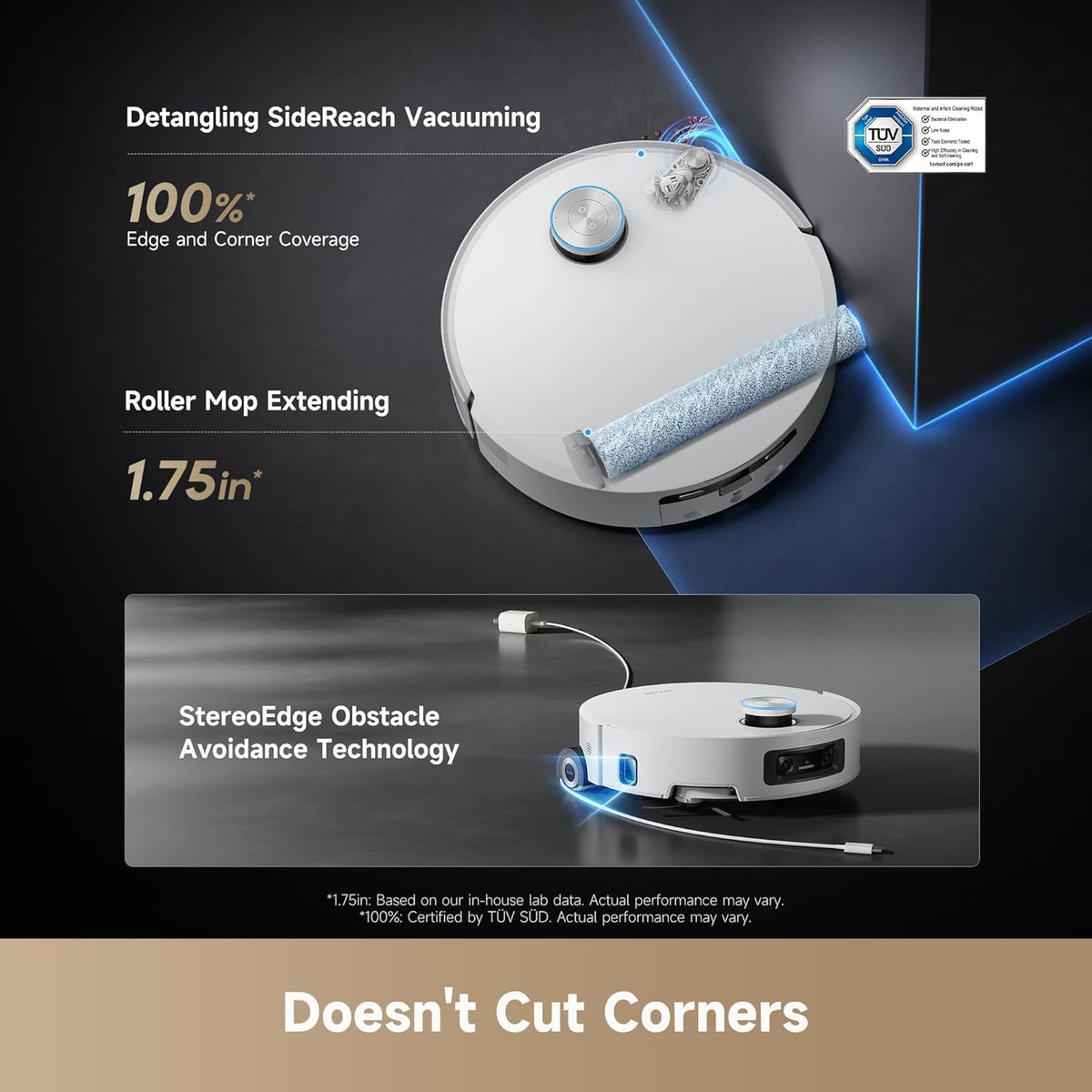 Dreame Aqua10 Ultra Roller Robot Vacuum and Mop, Aquaroll Mopping