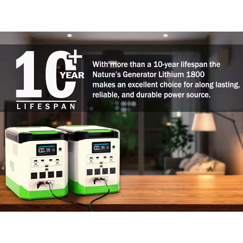 3600W Running/7200W Peakl Push Button Start Lithium Solar Generator Platinum WE