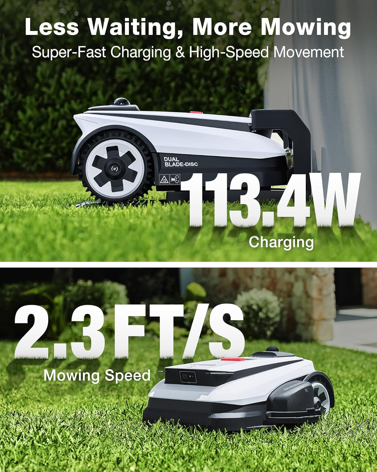 ECOVACS Goat A2000 Lidar PRO Robot Lawn Mower, Dual Lidar Navigation