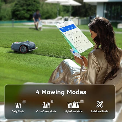 Neomow X Pro Robot Lawn Mower, Perimeter Wire Free for 1.5 Acres 3D LiDAR SLAM+Vision Mapping Robotic Lawnmower, No RTK Station Required, AI Accurate Obstacle Avoidance, App Control, Anti-Theft