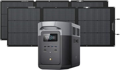 EF ECOFLOW Solar Generator Delta 2 Max with 2X160W Solar Panel