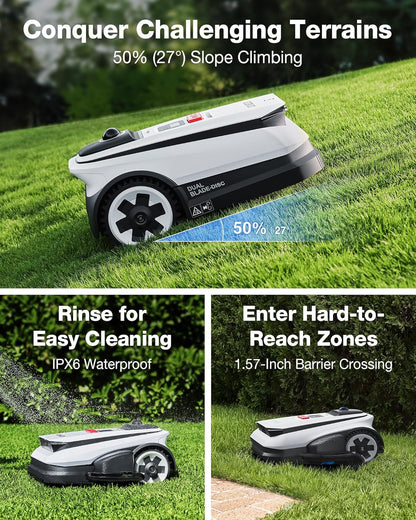 ECOVACS Goat A2000 Lidar PRO Robot Lawn Mower, Dual Lidar Navigation