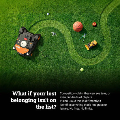 Landroid Vision Cloud 9 In. 4WD Robot Lawn Mower (1 Acre) RTK GPS plus VSLAM Vision AI with Cut to Edge Trimmer