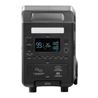 VEVOR Portable Power Station Solar Generator 3600W 3840Wh with 10 Output Ports