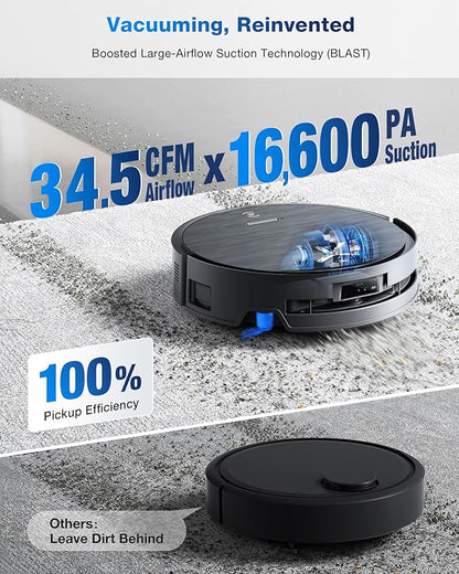 ECOVACS DEEBOT X9 PRO Omni Robot Vacuum and Mop, Blast™ 16,600Pa Suction, OZMO Roller Instant Self-Washing Mopping, ZeroTangle™ 3.0, Triple Lift System, AI Smart Navigation, Hands-Free Omni Station