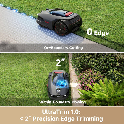 Lidax Ultra 2000 Robot Lawn Mower with 4G for 0.5 Acre, No Wire No RTK+360° 3D Lidar+Ai Vision Auto Mapping, Zero-Edge Cutting, Cut Height 1.2"-3.9", 45% Slope, 150 Mowing Zones, Anti-Theft