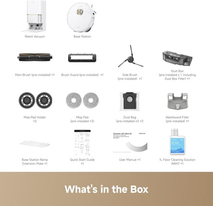 Dreame L60 Ultra FE Robot Vacuum and Mop, 212°F (100°C) Mop Self-Cleaning