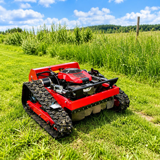 DEEPKRON Customized High-Quality Remote-Controlled Crawler Lawn Mower Robot for Home & Farm Use, Smart Garden Mower with Durable Tracks