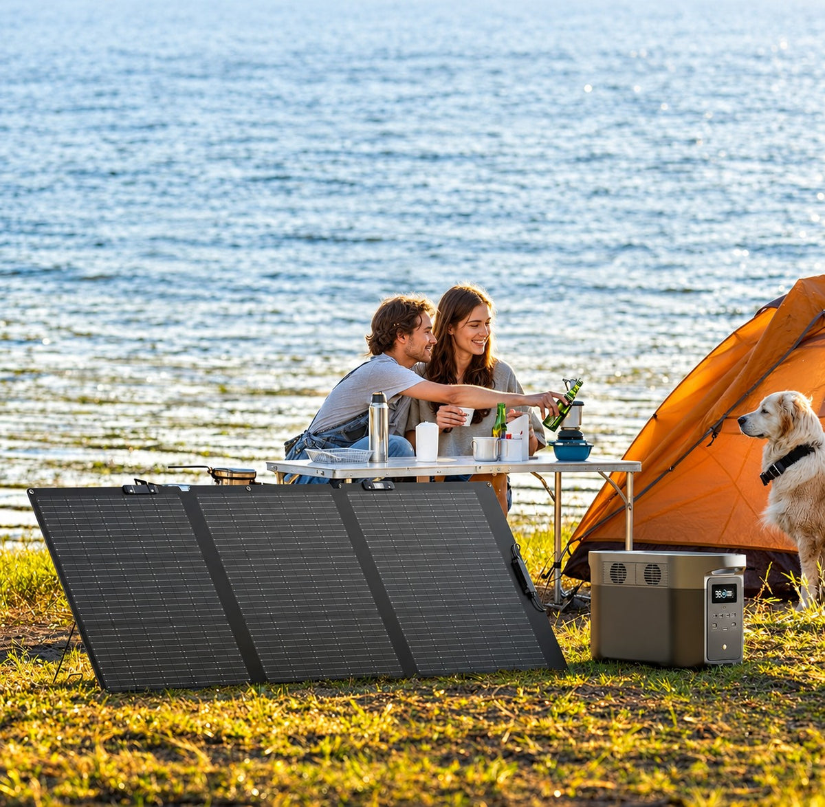 EF ECOFLOW Solar Generator Delta 2 Max with 2X160W Solar Panel