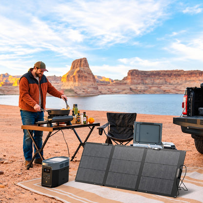 EF ECOFLOW Solar Generator Delta 2 Max with 2X160W Solar Panel
