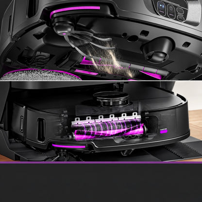 Eureka J15 Max Ultra Self-Emptying Robot Vacuum Combo All-In-One, 22,000 Pa Suction 176℉ Hot Water Wash 131°F Hot Air Dry Self-Cleaning Base Tray, Flex-Arm Mop Anti-Tangle Rtcam AI Obstacle Avoidance