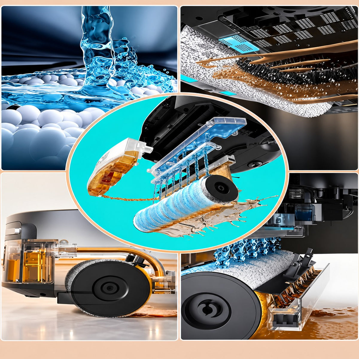 Lefant Robot Vacuum and Mop, 20000Pa Strong Suction, Self-Cleaning Roller Mop with Auto Drying, Lidar Navigation & Obstacle Avoidance, Tangle-Free Pet Hair, Slim, 800Ml Dustbin, 5G Wifi, M210 Pro OMNI