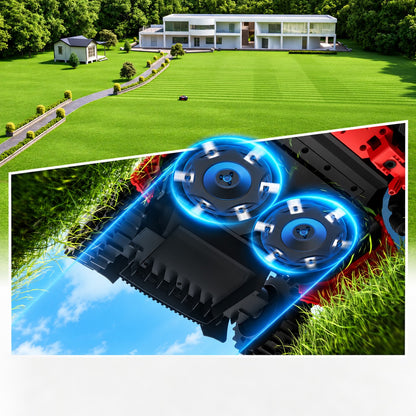 Lidax Ultra 3000 AWD Robot Lawn Mower Wire Free RTK Free for up to 0.75 Acre*Dual Maps, 360° 3D Lidar & AI Dual Vision Mapping, Robotic Mower with 4G, for 80% Slopes, Cutting Height 1.2”–3.9“