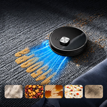 MAMNV Robot Vacuum and Mop, 11500 Pa Suction, 3-In-1 Robotic Vacuum with Smart Lidar Navigation, 90 Day Self-Emptying,160 Min Runtime,App/Alexa/Voice Control, Ideal for Pet Hair, Carpet & Hard Floor