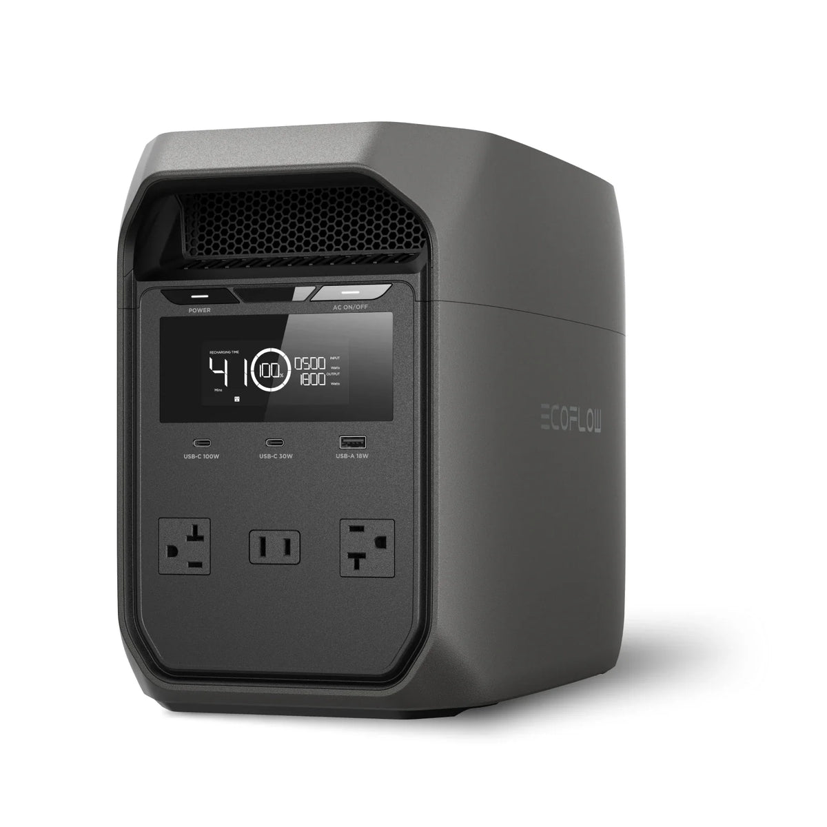 ECOFLOW Solar Generator DELTA 3 Classical Dark 1000, 1024Wh LiFePO4 Battery Portable Power Station, 1800W AC/100W USB-
