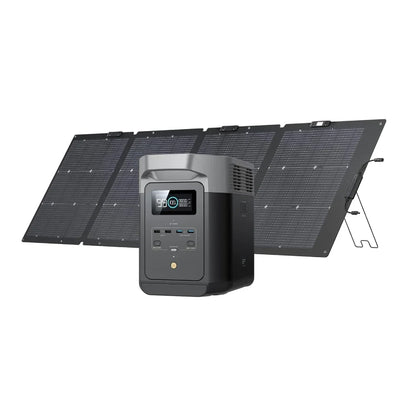 ECOFLOW Solar Generator DELTA 3 Classical Dark 1000, 1024Wh LiFePO4 Battery Portable Power Station, 1800W AC/100W USB-