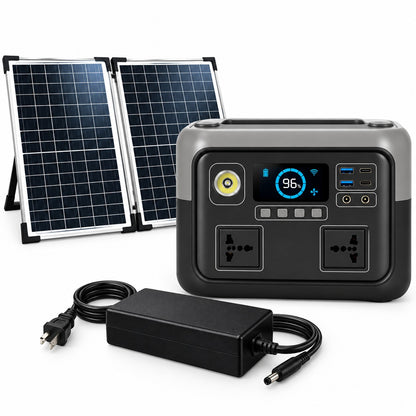 SUYIJIA 800W 46Ah Portable Power Station 600W/800W 589WH Solar Generator Backup PowerBank for Outdoor Camping, Home Emergency, RV Travel