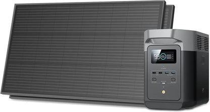 ECOFLOW Solar Generator DELTA 3 Classical Dark 1000, 1024Wh LiFePO4 Battery Portable Power Station, 1800W AC/100W USB-