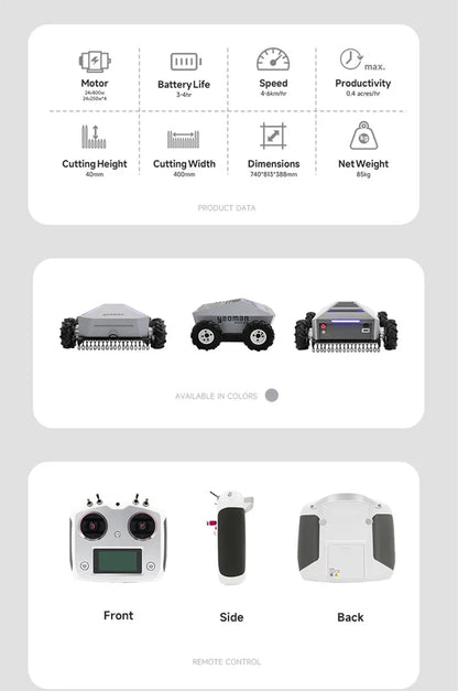 Smart Robotic Lawn Mower Grass Cutting 400Mm Garden Wireless Mowing Robot Lawn Mowers Cordless Lawn Mower Machine for Home