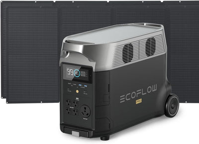 EF ECOFLOW Solar Generator 3.6Kwh DELTA Pro with 2X400W Portable Solar Panel, 23% High Efficiency, 5 AC Outlets, 120V/3600W, for Home Backup Outdoors Camping RV Emergency