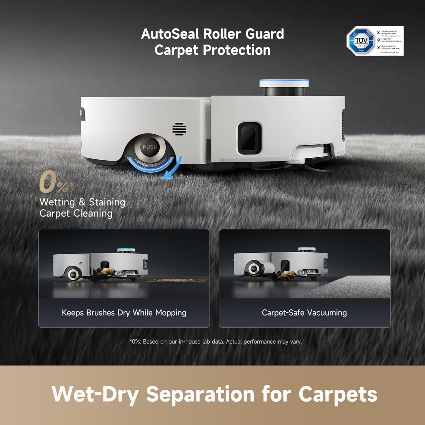 Dreame Aqua10 Ultra Roller Robot Vacuum and Mop, Aquaroll Mopping