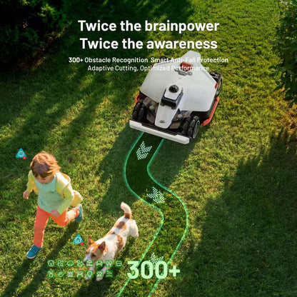 Luba 3 AWD 16 In. 360° Lidar Robot Lawn Mower (1.25 Acre)Adjustable Cutting Height(1 In. - 2.7 In.)All Terrain AI Vision