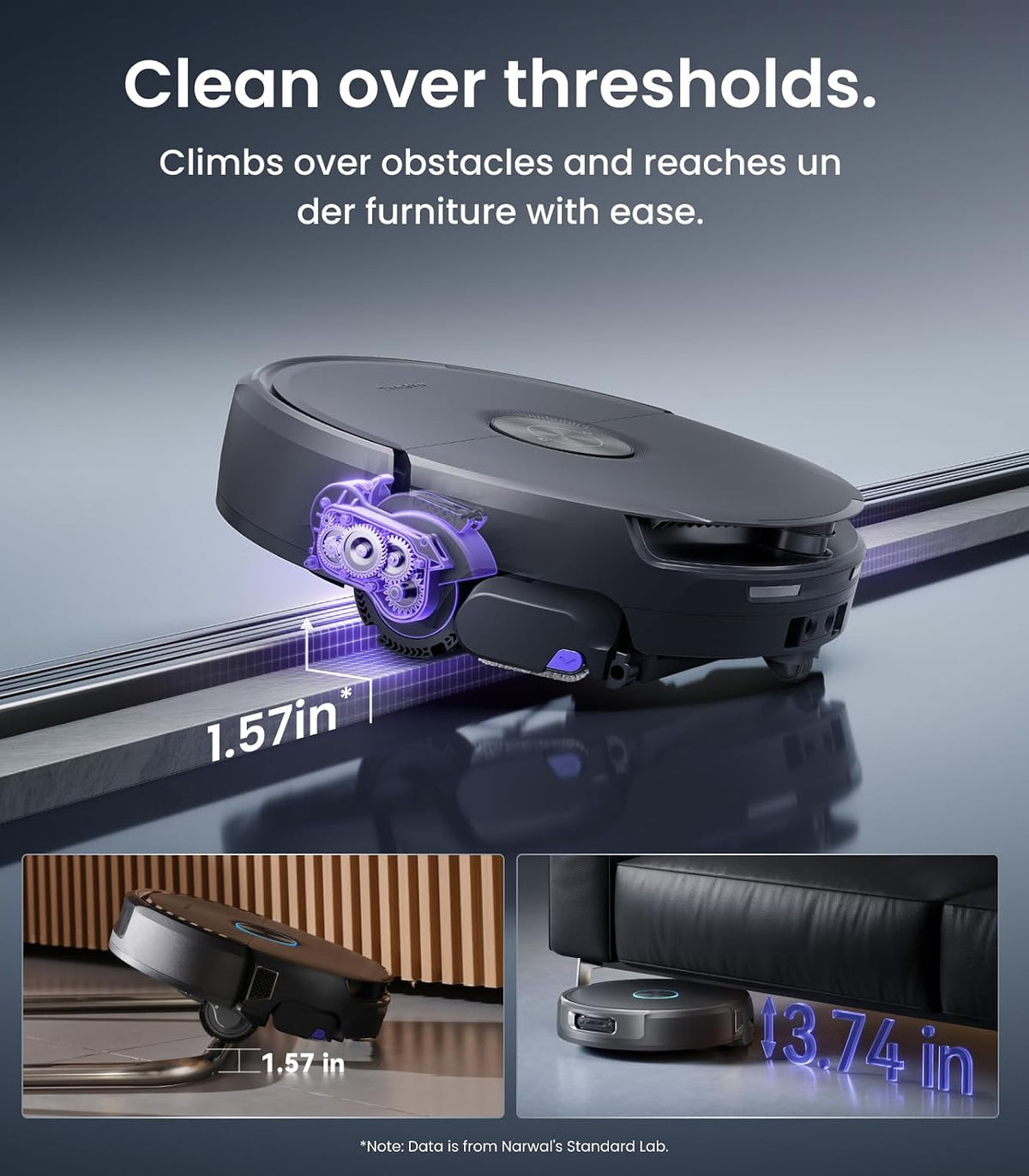 NARWAL Flow 2 Robot Vacuum and Mop Combo, 31000Pa, Flowwash Mop, Black
