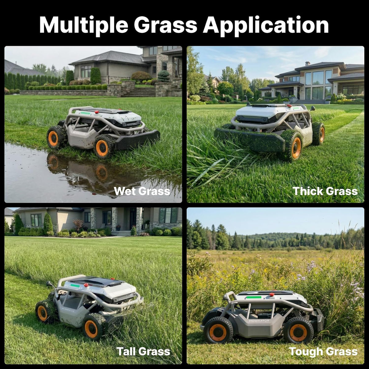 S1 4WD 18Ah Remote Control Lawn Mower, 21-Inch, 37° Slope